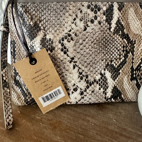 NWT Cole Haan Snakeskin Pouch - Picture 3 of 6